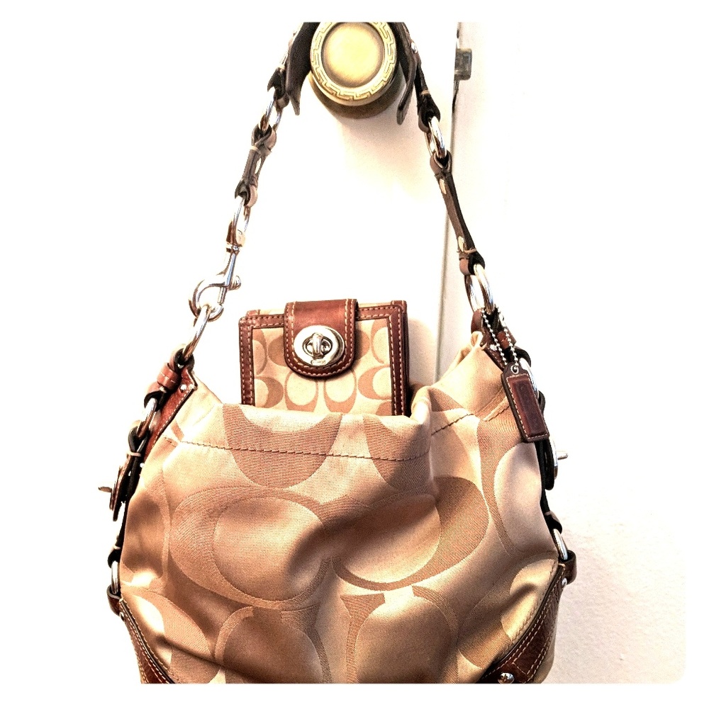Authentic Coach purse with matching wallet